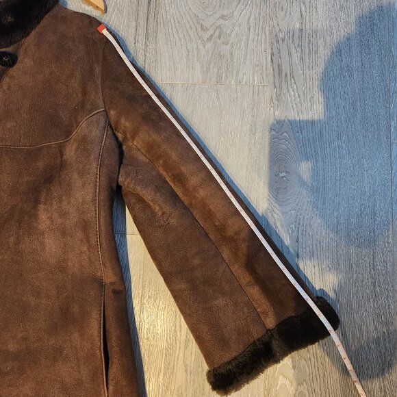 **SOLD** Vintage Sawyer of Napa Shearling Full Length Women's Coat Size S - Picture 8 of 14